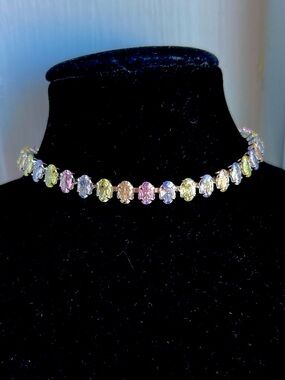 Multi-Color Lab-created Gems Bracelet - Tennis Bracelet